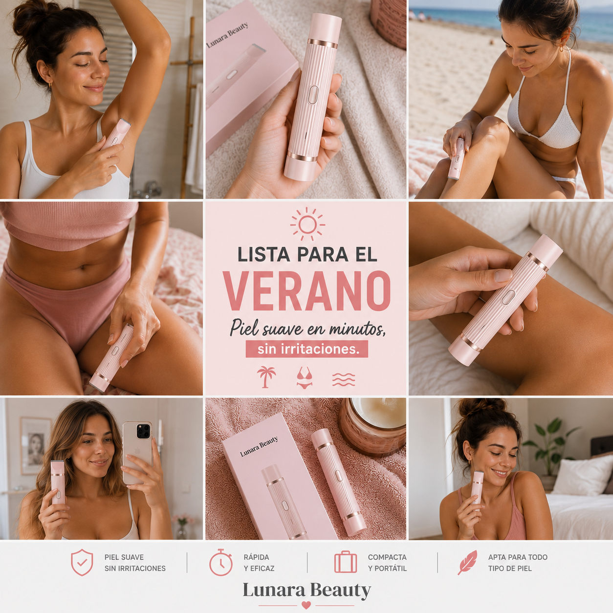 Depiladora Multifuncional 2 en 1: Piel Suave al Instante, Sin Dolor y Sin Irritación