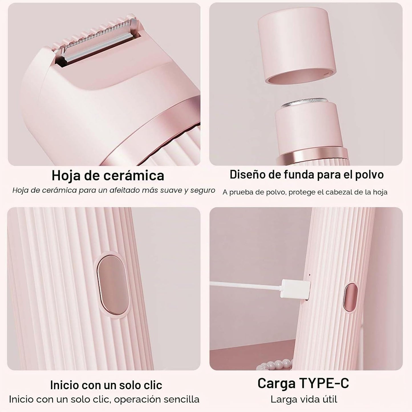 Depiladora Multifuncional 2 en 1: Piel Suave al Instante, Sin Dolor y Sin Irritación
