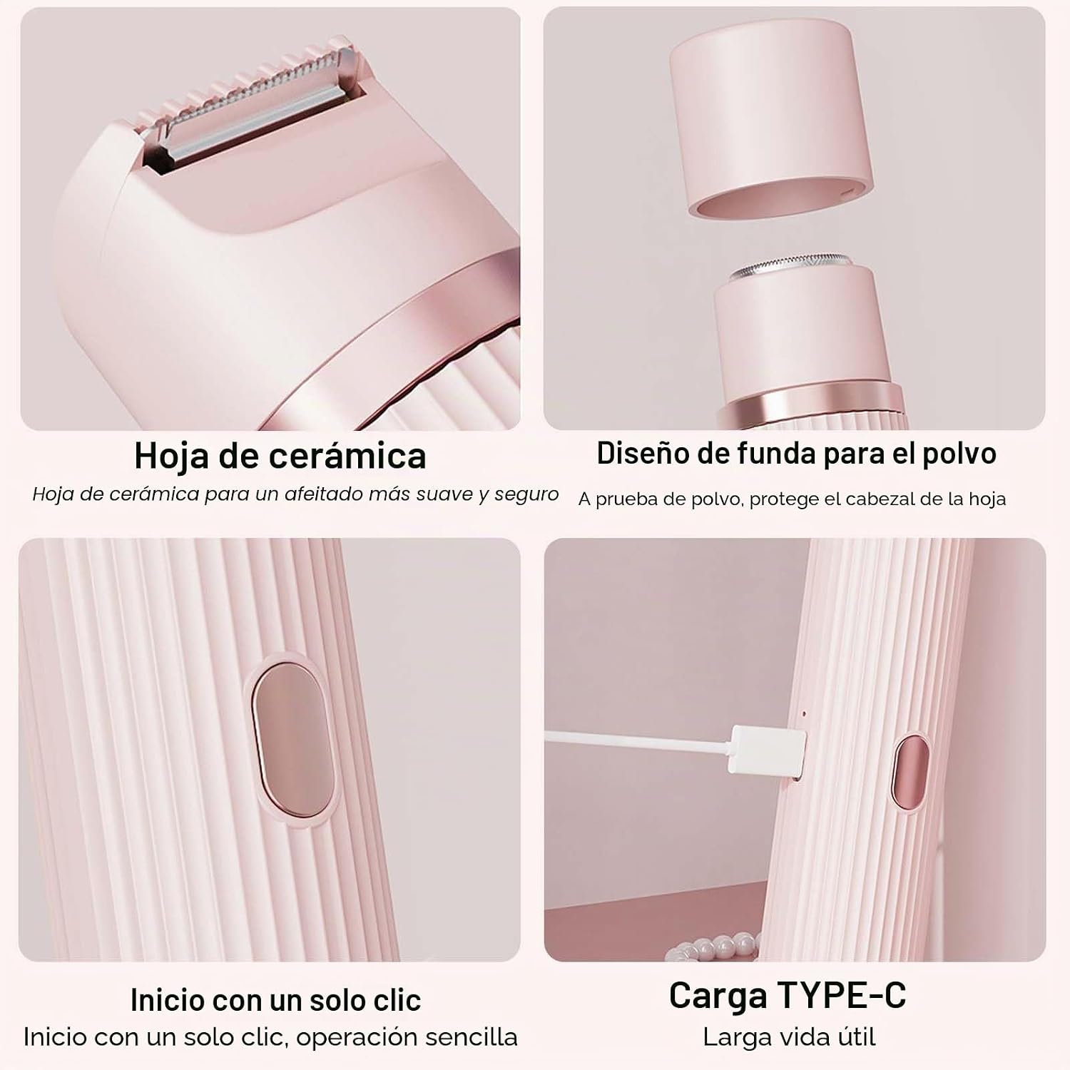 Depiladora Multifuncional 2 en 1: Piel Suave al Instante, Sin Dolor y Sin Irritación