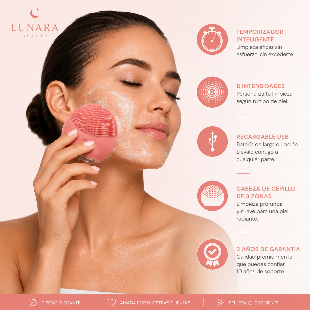 Limpiador Facial Eléctrico de Silicona